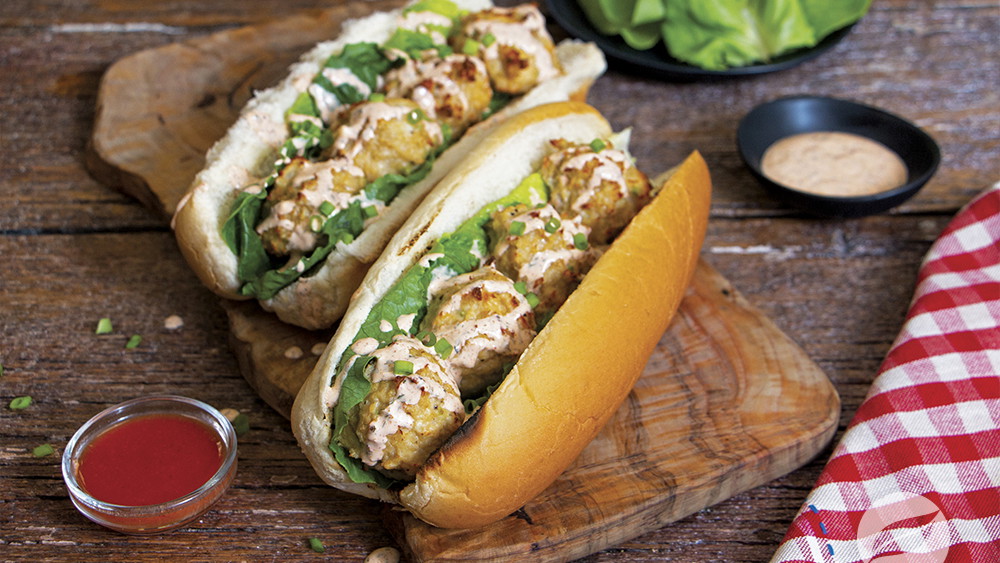 Image of Buffalo Chicken Meatball Hoagies